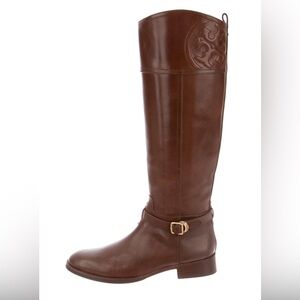 Tory Burch Marlene Chocolate Leather Riding Boots size 6.5